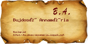 Bujdosó Annamária névjegykártya