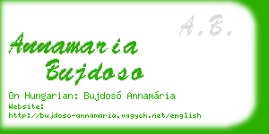 annamaria bujdoso business card